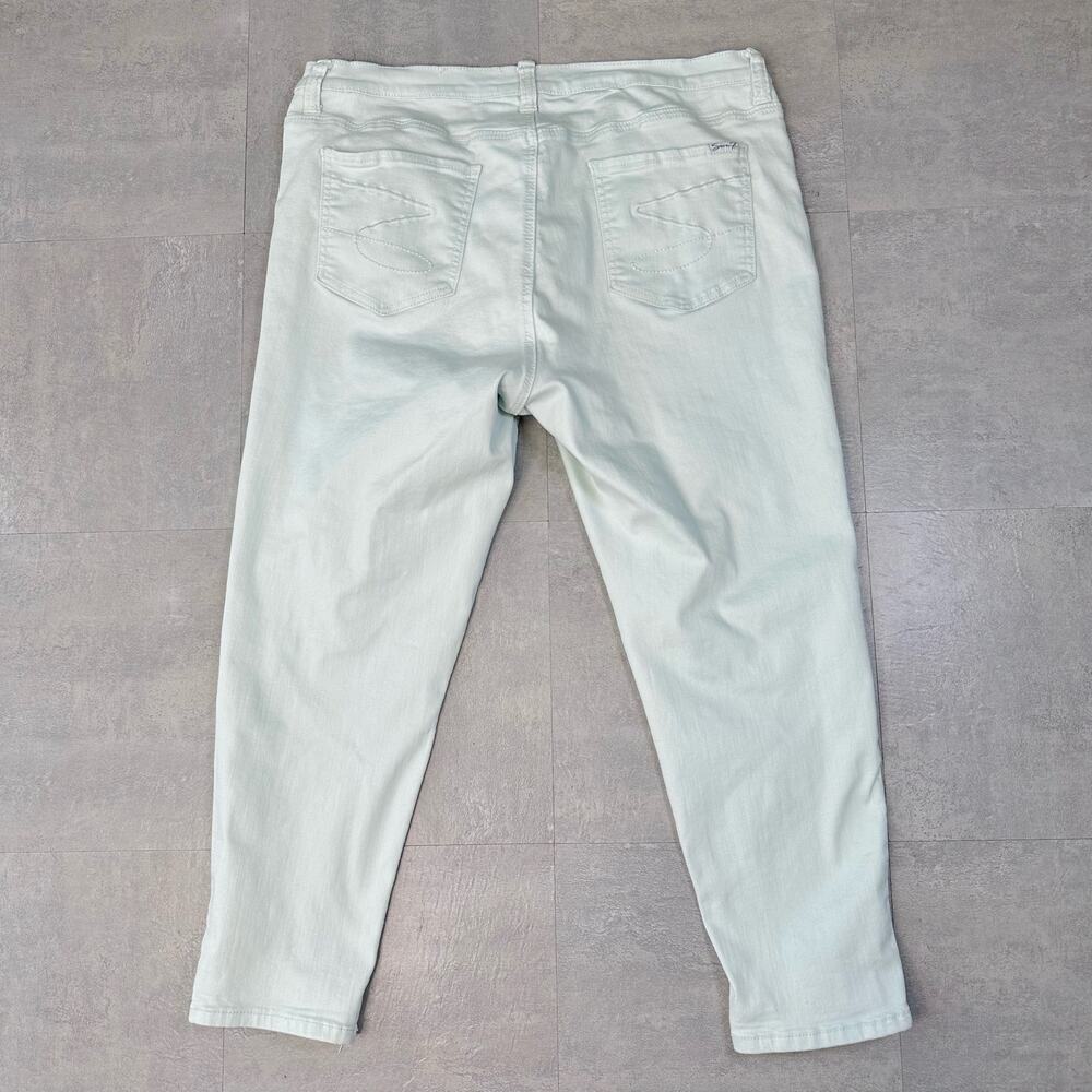 Seven7 Seafoam Green Skinny Easy Fit Jean Womens Plus 18 Mid Rise Stretch Denim - Picture 8 of 8